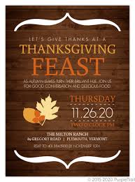 Invite your family for a virtual thanksgiving celebration. Modern Wood Grain And Leaves Thanksgiving Invitation Thanksgiving Invitations