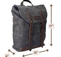 Waxed Canvas Large Travel Backpack