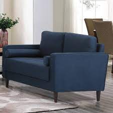 Garren 52 4 Square Arm Loveseat Modern Stuhle Blau