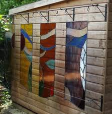 I ordered the stain glass to hang on the sidelites on each side of the front door. Stained Glass Commissions From Vitreus Art