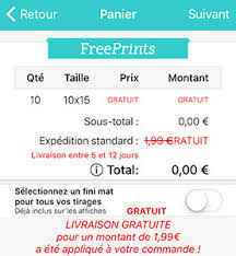 Application Freeprints 10 Tirages Photo Gratuits Fdp Inclus
