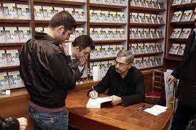 I set up my book signing with the oven pizza co. Orhan Pamuk In Rare Book Signing Event For New Novel