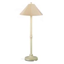 Patio Living Concepts San Juan 60 In Outdoor Bisque Floor Lamp With Antique Beige Linen Shade Outdoor Floor Lamps Floor Lamp Outdoor Flooring