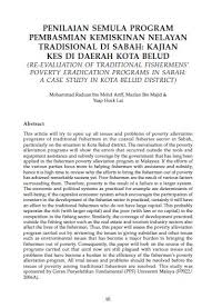 Economic growth, poverty, unemployment, and investments. Penilaian Semula Program Pembasmian Kemiskinan Nelayan Tradisional Di Sabah Kajian Kes Di Daerah Kota Belud Borneo Research Journal