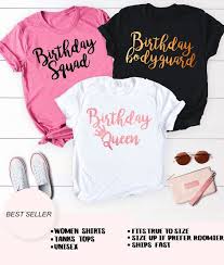 Womens Birthday Squad T Shirts Birthday Shirt Women Birthday T Shirt Women Birthday Squad Etsy Birthday Squad Shirts Womens Shirts Birthday Shirts