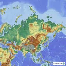 44 mio qkm noch vor amerika der grösste der fünf kontinente, besitzt mit mehr als 3,5 mrd. Stepmap Gebirge Von Asien Landkarte Fur Asien