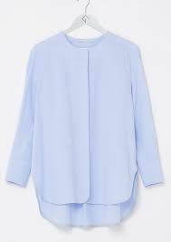 Organic Cotton Blouse In Light Blue Slow Luxury From Elsien At Just Fashion
