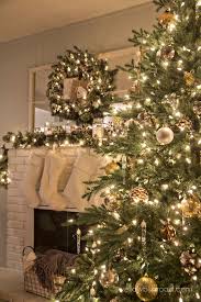 Rustic Glam Christmas Tree And Mantel Yellowblissroad Com Glam Christmas Tree Christmas Tree Decorating Themes Christmas Tree Themes