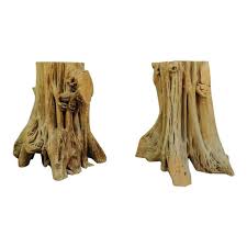 Rustic teak driftwood solid dining table round spider kitchen table dakota 130 cm. Vintage Mid Century Cypress Tree Root Trunk Driftwood Dining Table Base Chairish