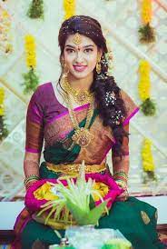 Pin By Priyanka Ramdas On Beautiful Brides South Indian Wedding Hairstyles Indian Bride Hairstyle Wedding Saree Indian