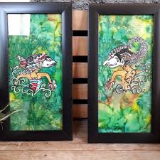 Desain motif batik batik melayu serindit emas via serinditemas.wordpress.com. Hiasan Dinding Lukis Wayang Batik Cap Shopee Indonesia