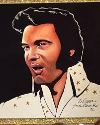 Velvet Elvis by @stevekoartstudio On display at Raising Canes #elvis  #theking #velvetelvis #raisingcanes