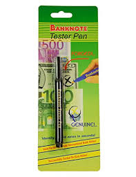 When applied to genuine note the ink the color will be dim yellow or clear. Counterfeit Money Detector Pen Banknote Tester Currency Cash Checker Marker Fake Dollar Bill Detection By Spreezie Buy Online In Grenada At Grenada Desertcart Com Productid 36251887