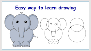 This elephant is made quite easily when you know the basic shapes to draw it. Step By Step Easy Draw Elephant Novocom Top