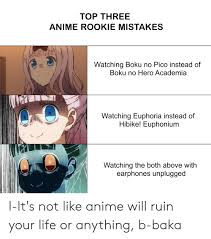 Created by deleteda community for 8 years. Top Three Anime Rookie Mistakes Watching Boku No Pico Instead Of Boku No Hero Academia Watching Euphoria Instead Of Hibike Euphonium Watching The Both Above With Earphones Unplugged I It S Not Like Anime