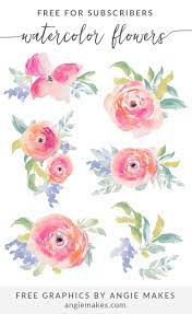 See more ideas about watercolor flowers, watercolor, watercolor art. Free Watercolor Flowers Clip Art Angiemakes Com Free Watercolor Flowers Floral Watercolor Watercolor Flowers