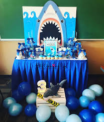 Shark Sweet Table Shark Themed Birthday Party Shark Theme Birthday Birthday Themes For Boys