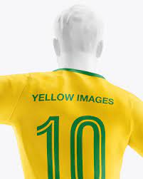 Download Soccer Team Kit Mockup With Mannequin Back View In Apparel Mockups On Yellow Images Object Mockups