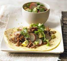 Fish tacos baja sauce bbcgoodfood. Pulled Pork With Mexican Almond Mole Sauce Recipe Bbc Good Food Recipes Fajita Vegetables Mexican Food Recipes