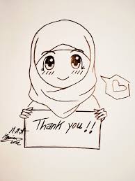 And I Just Want To Say Thank You Anime Muslim Islamic Cartoon Art Sketches
