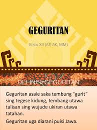 Model kurikulum tingkat satuan pendidikan. Materi Geguritan Kelas Xii