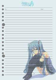Hatsune Miku Ukuran Kertas A5 Isi 20 Lembar Sementara Ready Ukuran A5 Bisa Cetak Depan Belakang More Info 08383590066 Kertas Binder Kertas Ukuran Kertas