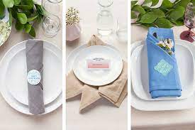 Once your table settings are complete (try to leave around 4 inches between each one), you're ready to move onto the fun part: Table Setting Tips 3 Basic Napkin Folds Party Inspiration