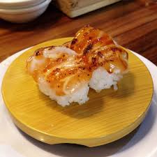 Sakura Kaiten Sushi Ii Cbd Grilled Scallop Nigiri 10 10 Grilled Scallops Eat Food