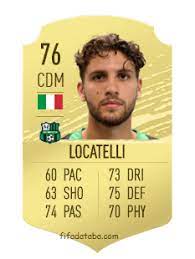 Check spelling or type a new query. Manuel Locatelli Fifa 20 Rating Card Price