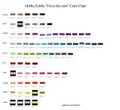Hobby Lobby I Love This Yarn Color Chart Yarn Colors I
