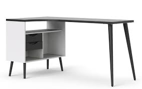 257 € schreibtisch pascal in weiß. Oslo Eckschreibtisch 145 X 80 Cm Winkeltisch Weiss Schwarz Gunstig Mobel Kuchen Buromobel Kaufen Froschkonig24