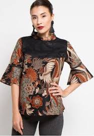 Trend Baju Batik Gaun Batik Seragam Wanita Model Baju Wanita
