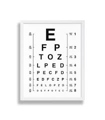 Eyechart Art Print Eye Chart Print Modern Art Black And White Decor Oculist Chart Wall Art Old Sign Poster Vintage Inspired Eye Doctor Chart