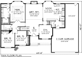 Browse modern 3 bedroom house plans with photos, doubles storey house plans pdf downloads and three bedroom house designs. Ranch Style House Plan 73301 With 3 Bed 3 Bath 3 Car Garage Floor Plans Ranch Ranch Style House Plans Ranch House Plans
