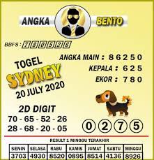 Prediksi Togel Sydney 20 Juli Tahun 2020 Bento Sydney 22 Januari