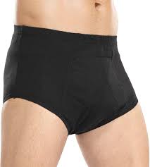 Mens Incontinence Underwear with Built in Absorbent Pad Surgical Recovery Washable  Reusable Incontinence Briefs for Prostate Surgery (Black, X-Large) :  Amazon.in: Health & Personal Care