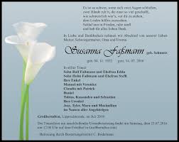 0 contributions in the last year. Traueranzeigen Von Susanna Fassmann Trauer In Thueringen De