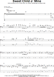 Sweet child of mine tab. Sweet Child O Mine Bass Tab Zzounds