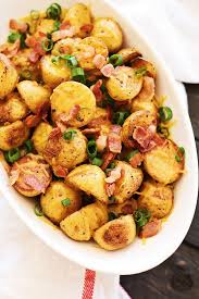 Season with gray salt and pepper and toss to. Cheesy Roasted Potatoes With Bacon Rasa Malaysia