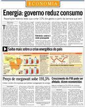 O racionamento de energia do governo tucano ocorreu entre junho de 2001 e fevereiro de 2002 no dia seguinte (14/03/2001), a dois meses e meio do racionamento, o apagão virá boa notícia na folha. Da Falta De Estrutura Fez Se A Crise Do Apagao No Brasil Do Inicio Do Seculo Xxi Acervo