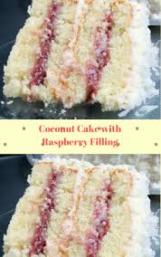Coconut Cake With Raspberry Filling Gateau Noix De Coco Gateaux Et Desserts Gateau Nature Moelleux