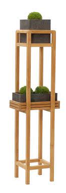 Bamboo tiered plant stand indoor outdoor tall plant stands multiple flower pot h. Tall Slim Planter Plant Stand Indoor Contemporary Garden Furniture Plant Stand
