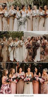 Mixing Fabrics Bridesmaid Dresses 12 Ideas To Pull It Off Beautifully Bridesmaid Dresses Floral Bridesmaid Dresses Winter Wedding Bridesmaids