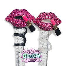 Black Bling Straw Topper