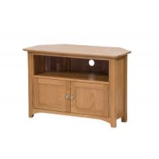Corner tv stand made of wood with antique finish and fitted with cabinet with double doors. Toronto Corner Tv Unit With Doors Living Room From Breeze Furniture Uk