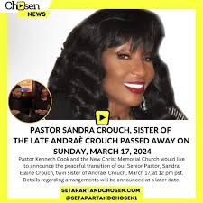 Prayers up, family! Pastor Sandra Crouch, sister of the late Andraè Crouch,  passed away yesterday, Sunday, March 17, 2024. #sandracrouch #andraecrouch