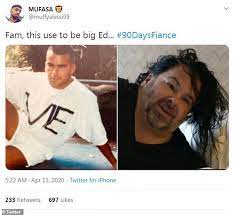 Big ed memes from '90 day fiancé: 90 Day Fiance S Big Ed Is Unrecognizable With Muscled Chest In Viral Shirtless Throwback Daily Mail Online