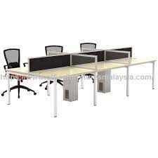 Office chair,office desk,office workstation,office metal equipment,office safe. 5ft Office Partition Workstation Cluster Of 6 Seater Office Furniture Malaysia