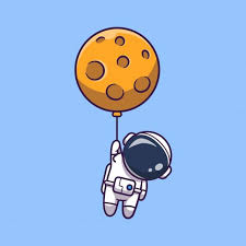 Astronaut Floating With Moon Icon Illustration Spaceman Mascot Cartoon Character Science Icon Concept Isolated In 2020 Moon Icon Science Icons Space Drawings