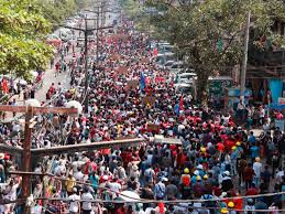 A friend of myanmar protester mya thwate thwate khaing, who died after being shot during a rally against the military coup, looks at pictures of. Tens Of Thousands Rally In Myanmar Protesting Military Coup Npr